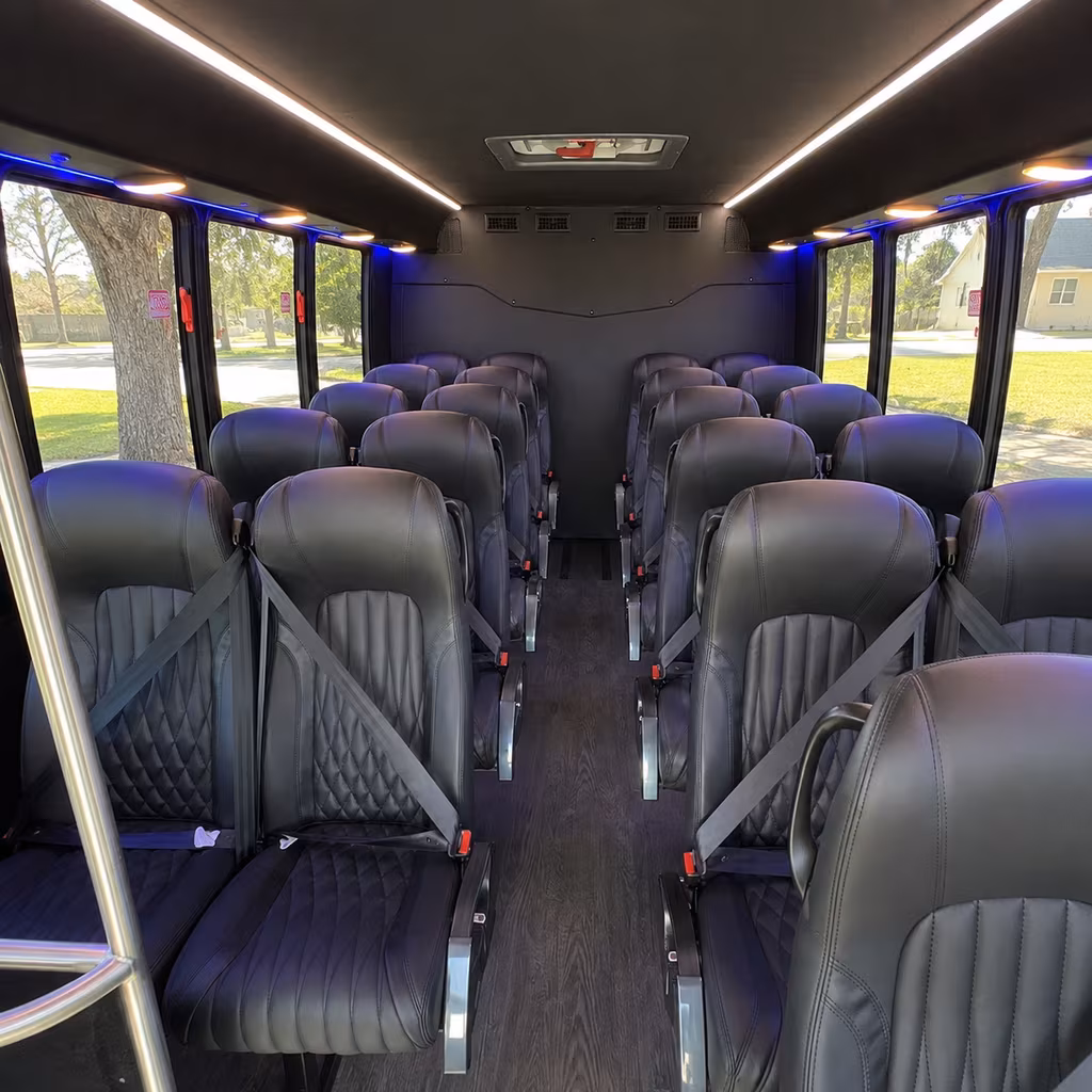rio rancho 28 passenger minibus inside