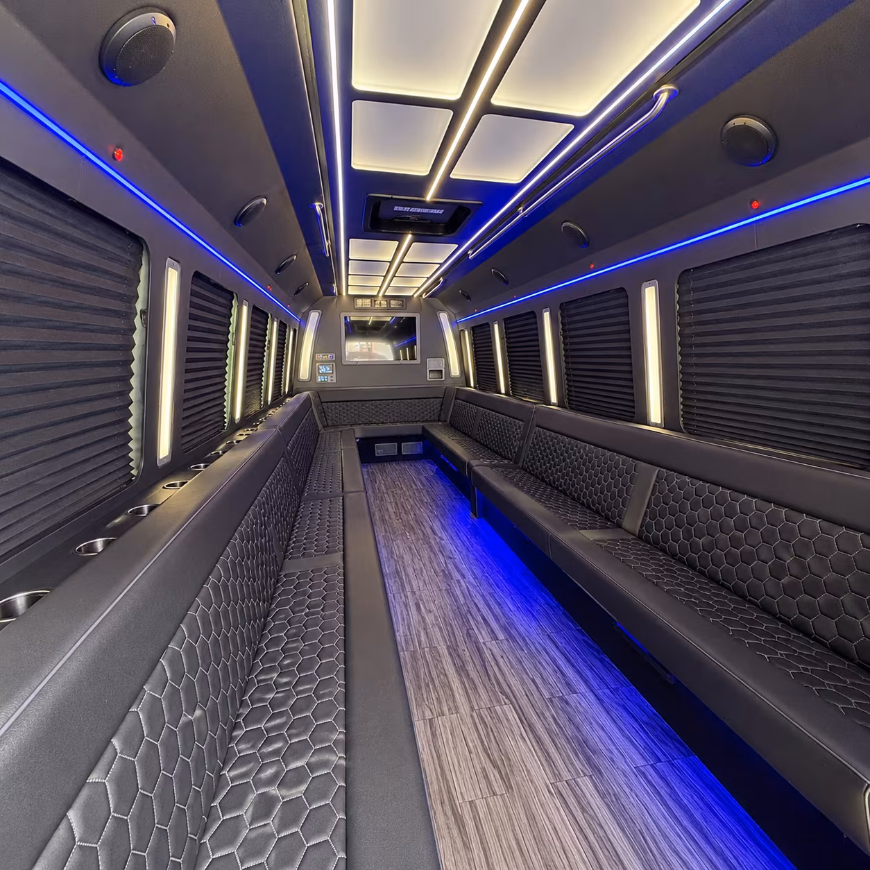 rio rancho 30 passenger party bus interior