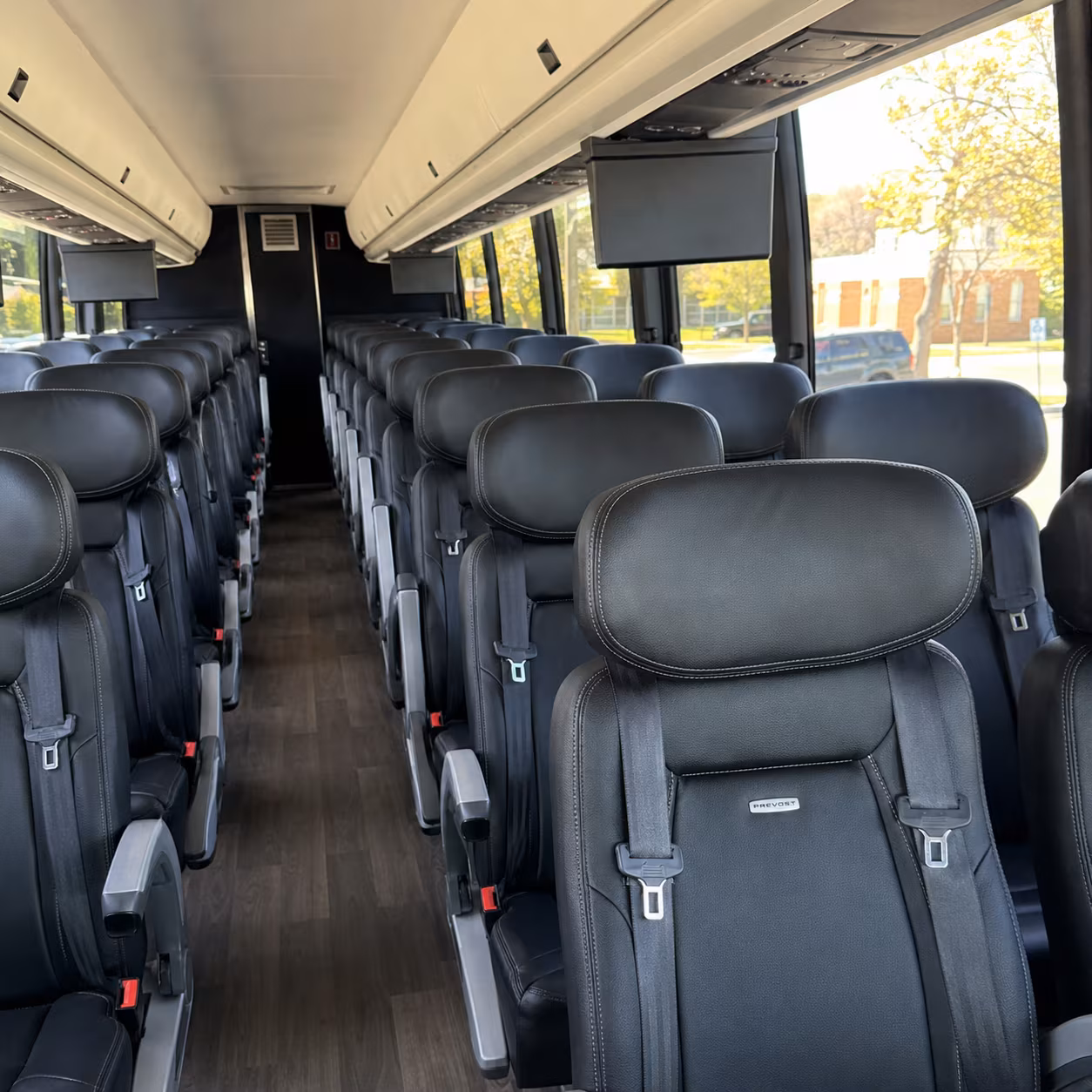 rio rancho 45 passenger charter bus inside