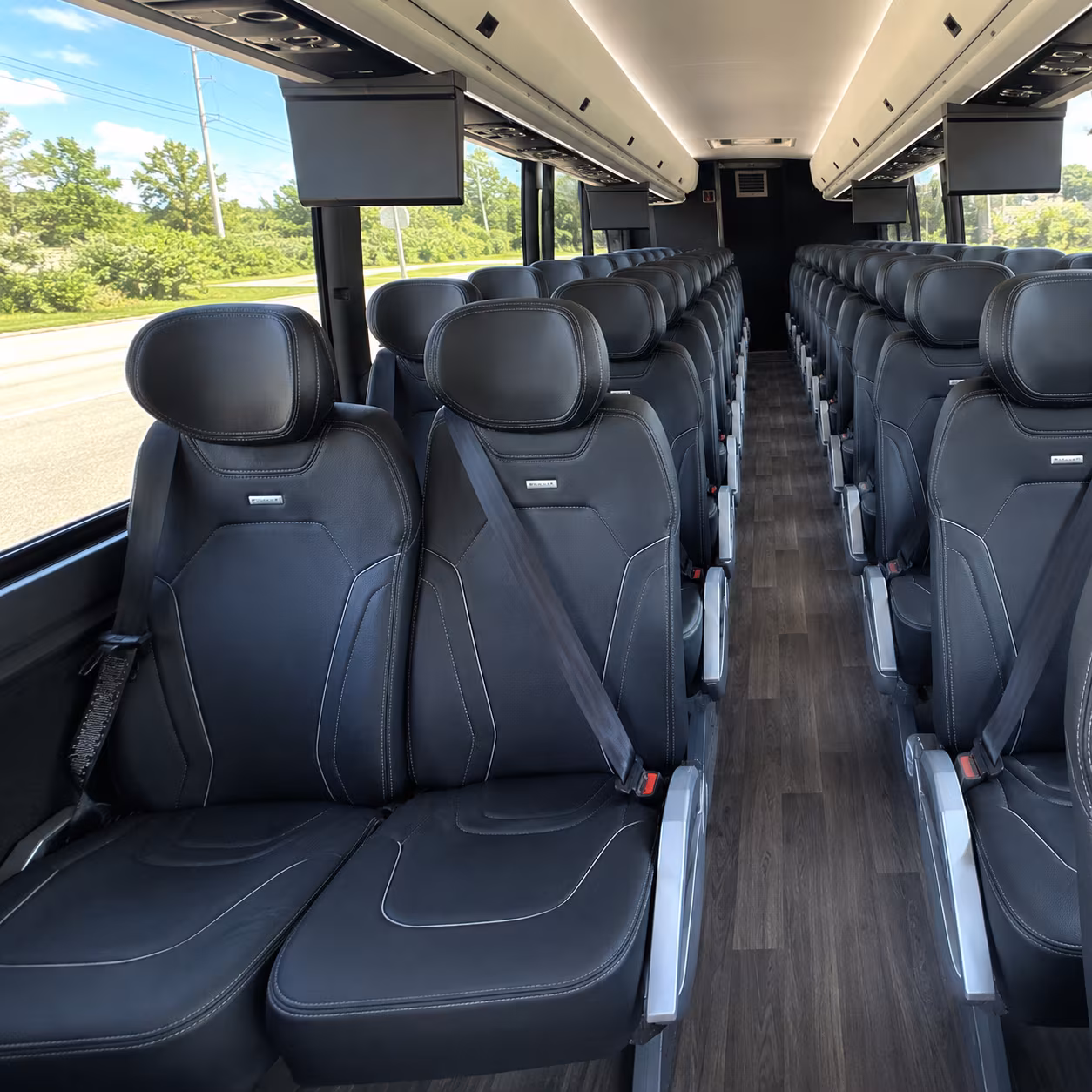 rio rancho 47 passenger charter bus inside